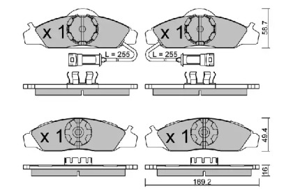 Комплект тормозных колодок (AISIN: BPDO-1902)